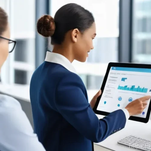 Home 1 무역협상가가 활용하는 최신 모바일 앱 - **Prompt:** A diverse group of modern professionals, aged 30-50, engaged in a dynamic hybrid work en...