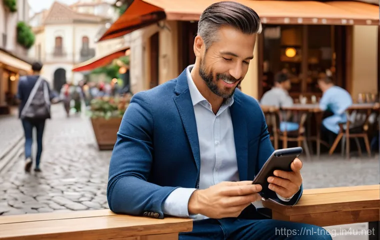 무역협상가가 활용하는 최신 모바일 앱 - **Prompt:** A diverse group of modern professionals, aged 30-50, engaged in a dynamic hybrid work en...